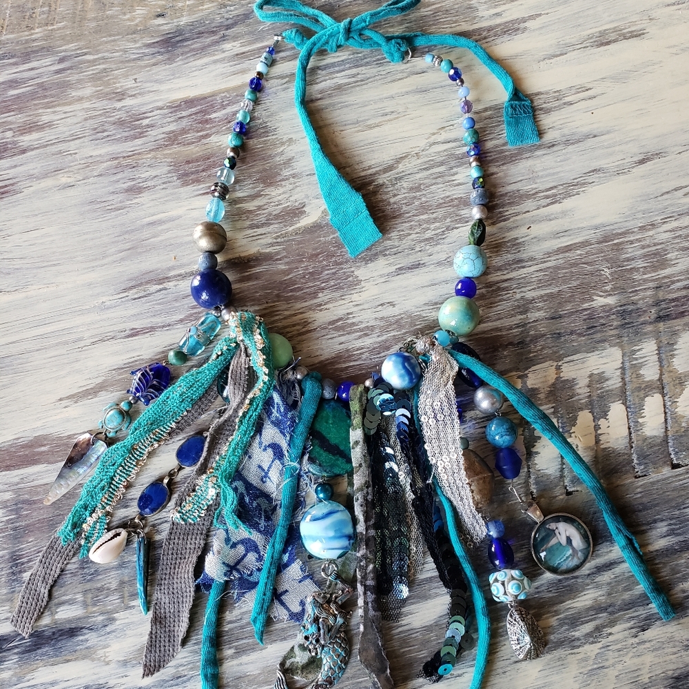 UNIQUE one-of-a-kind Mermaid Necklace BEAUTIFUL!